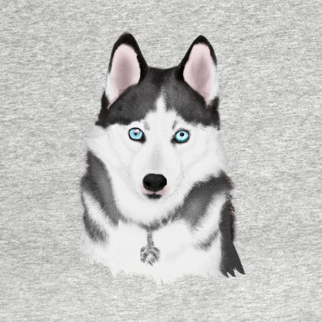 Cute Husky Drawing by Play Zoo